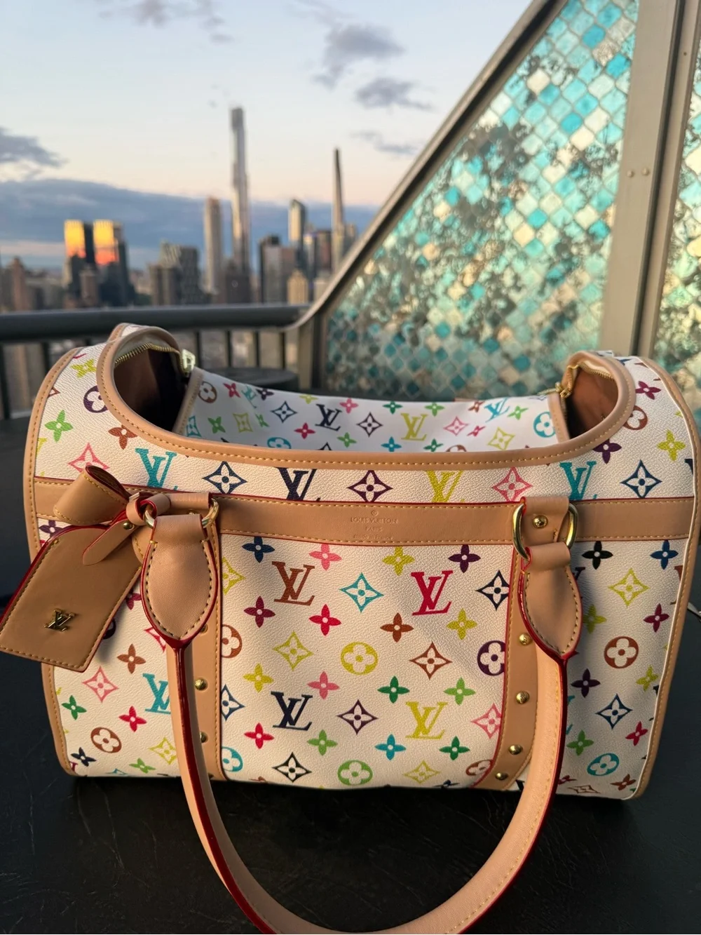 Multicolor pet carrier beautiful for the spring & Summer 🥰
